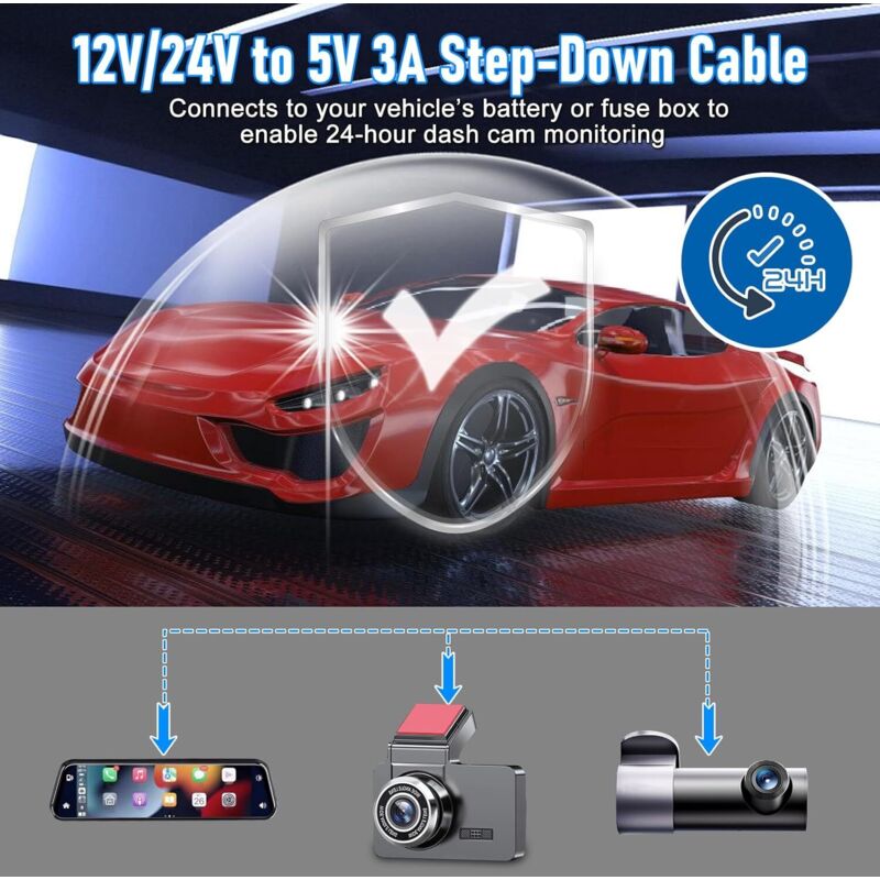 Comparateur Tension Numérique 12V/24V Rouge - Module Surveillance Décharge Charge DVB01