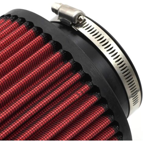Sportluchtfilter luchtfilter rond-conisch open katoenen filter sport rood 60-90mm universeel lengte 130mm 10228343