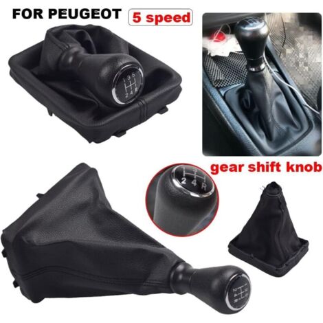 Pommeau Levier Vitesse Avec Soufflet Compatible Peugeot 207 307 308 607 608 Citroën C3 C4 C5