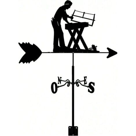 Girouette décorative pour le travail du bois, kit d'indicateur de direction du vent pour pelouse extérieure