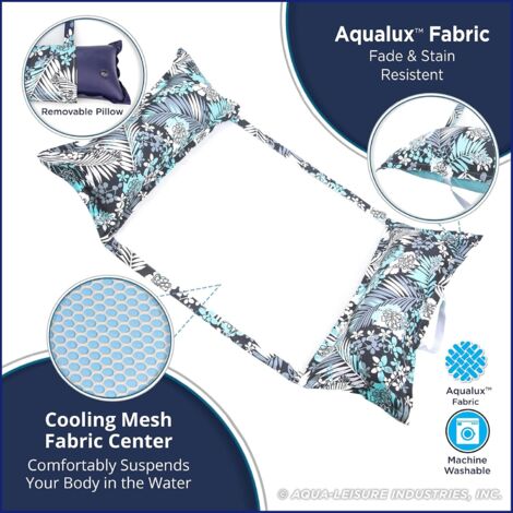 Hamac Gonflable 4-en-1 Pour Piscine – 2 Pièces, Flotteur Multi-usages, Pliable, Idéal Pour Lac, Plage Et Détente été