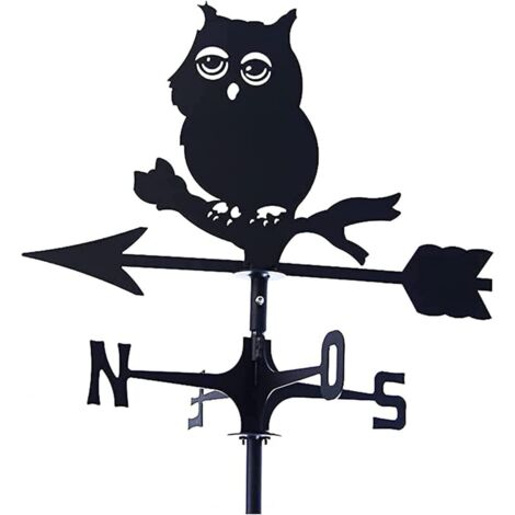 Girouette Petit Hibou Indicateur de Direction du Vent Pavillon de Grange Décoration de Jardin Indicateur de Direction de Cour