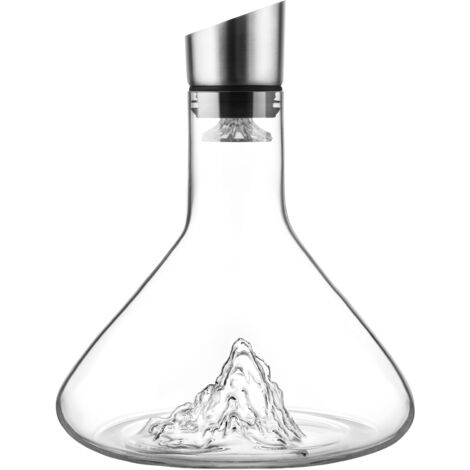 Beijiyi – Decanteur de vin rouge 1200ml – Aérateur avec filtre double couche en acier inoxydable – Design soufflé à la main pour aération optimale (1/5)