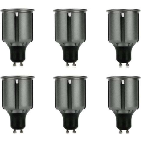 Lot de 6 ampoules LED GU10 à long col 80 mm, 9 W, économie d\'énergie, équivalent à des ampoules halogènes de 80 W, 720 lm, angle de faisceau 120° (blanc chaud) [Classe énergétique A]