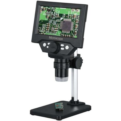Microscope électronique LCD 5,5 pouces 10 mégapixels – Grossissement 1-1000x – 8 LED – Connectivité USB – Pour analyse cartes électroniques - 1000x