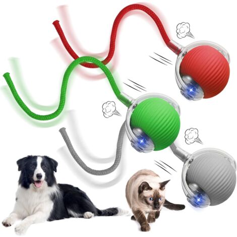 3 Piezas Balle Interactive Chien Chat, Jouet Balle à Rouler Chien Interactif Smartball Chat