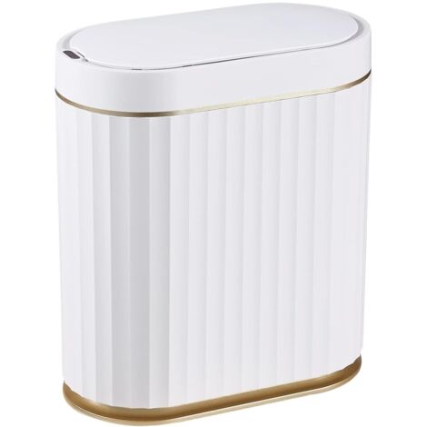 Sunxury – Poubelle de salle de bain automatique 8L – Couvercle à capteur de mouvement – Dimensions 27,9 x 17,7 x 30,4 cm – Étanchéité IPX5 (1/5)