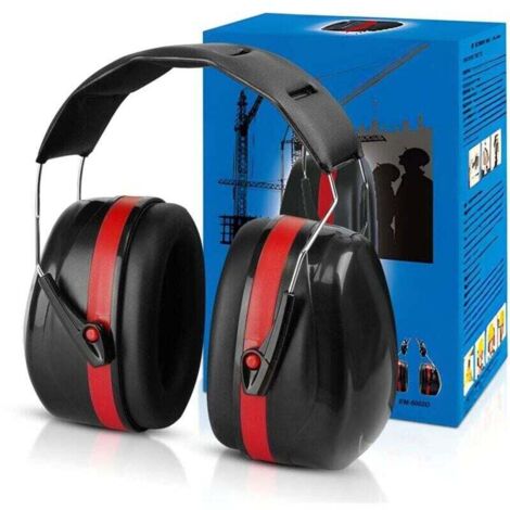 Casque Anti Bruit Pliable Réglable, Ultrixe, avec Une Atténuation de SNR 34dB, Protection auditive de travail, Confortable Adulte, Serre-tête Souple pour Milieu Bruyant ou Stressant-Rouge (1/5)