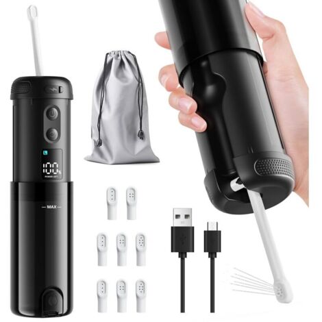 Bidet Électrique Portableavec Réservoir 250 ml, 5 Modes de Pression, 8 Pompes Échangeables, Batterie 2000 mAh Rechargeable, IPX7 Étanche et Écran LED - Soins Intimes, Période, Post-Partum