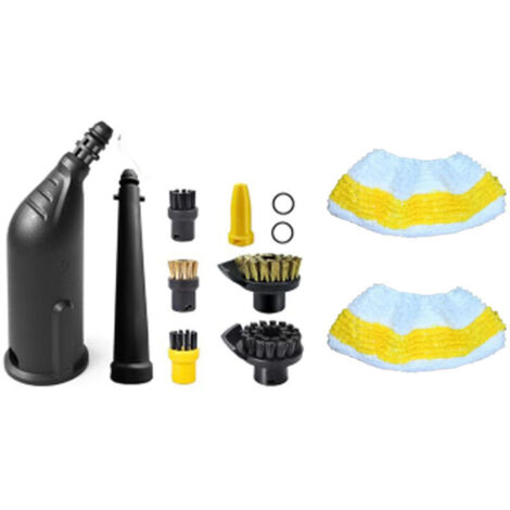Lot de 12 Accessoires pour Nettoyeur Vapeur, Accessoires Karcher Nettoyeur Vapeur pour Les Aspirateurs Vapeur Karcher SC1 SC2 SC3 SC4 SC5 SC7 CTK10