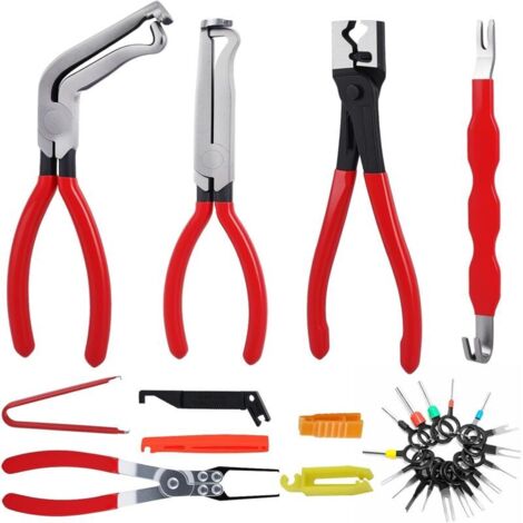 4 pinces de déconnexion électrique pour voitures, pince à connecteur électrique automobile à 60 degrés, pince à séparateur de connecteur, pince à collier de serrage avec pince à relais et outil de ret
