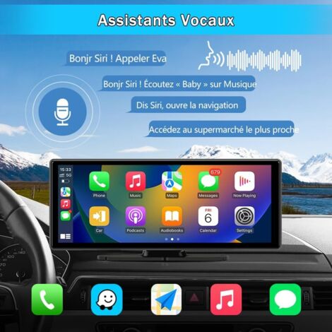 Autoradio CarPlay Écran Voiture 9,3 Pouces Avec CarPlay/Android Auto Sans Fil - Double Caméra Et Commande Vocale écran Tactile Voiture Autoradio CarPlay Écran Voiture 9,3 Pouces Avec CarPlay/Android Auto Sans Fil - Double Caméra Et Commande Vocale écran Tactile Voiture
