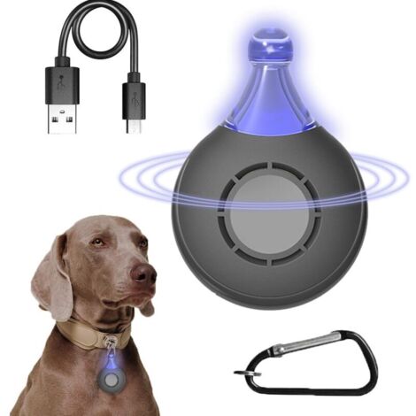 Répulsif électronique à ultrasons pour chiens – Anti puces et tiques – Portable – Sécurisé – Fonctionne jusqu'à 80 m²