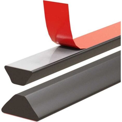 Barrière de barrage de seuil de douche, porte de douche et bande d\'eau de cuisine, protection de douche (1 m/noir)