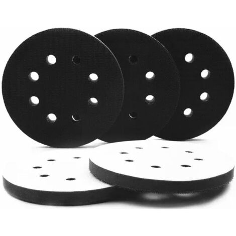 4pcs Tampon Interface 125mm, Tampon Interface en Éponge, Tampons de Ponçage pour Tampon de Ponçage Pneumatique et Électrique Machine de Polissage et Ponceuse à Auto-aspiration (1/5)