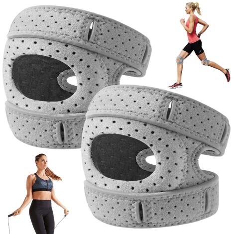 Genouillère OrthoRotule réglable – Conception ouverte pour maintien rotulien – Nylon respirant – Pour coureurs et sportifs