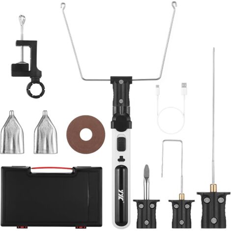 Coupe polystyrène électrique sans fil – Chauffage rapide 5s – Température max 550 °C – Lampe LED intégrée – Batterie 2,0 Ah – Pour professionnels et débutants