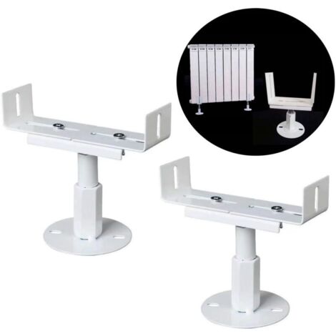 Pieds de radiateur réglables en acier – Hauteur 18-23 cm – Support stable pour radiateurs à colonnes – Installation facile