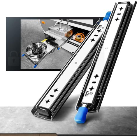 Glissières De Tiroirs L.550mm 45mm 4 Paire Roulement à Billes Coulisse A Sortie Totale Coulisse Pour Charges Lourdes Coulisse Telescopique 92227989
