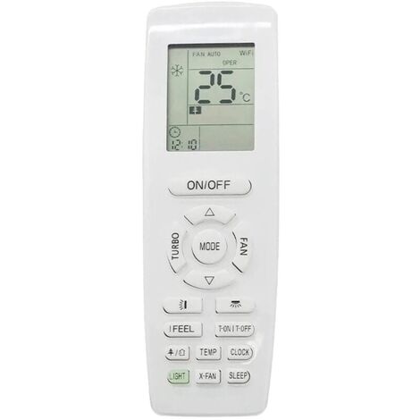 Serbia – Télécommande de climatiseur YAP1F – Compatible GREE – Fonction chauffage et refroidissement – Alimentation 2 piles AA – Matériau ABS