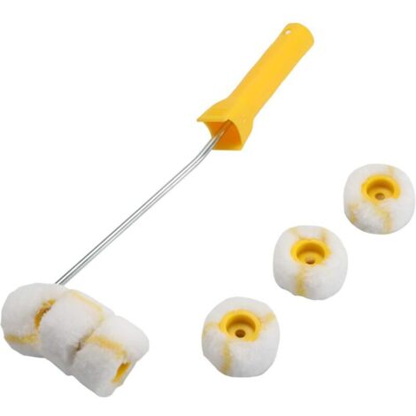 Rouleau à peinture pour tuyaux avec cadre, brosse à rouleau pour peindre les tuyaux, les tubes, les barres d\'armature et les surfaces courbes