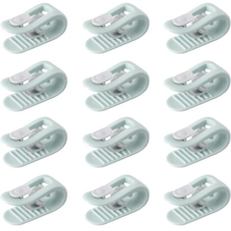 Serbia – Lot de 12 clips de couette antidérapants – Fixation sans aiguille – Pour couettes d'hiver et d'été – Matériau PP élastique