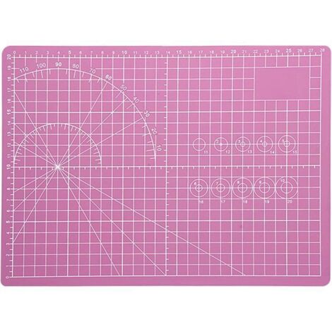 Tapis de Découpe, Tapis de Couture, Base de Coupe, Plaques de Coupe, Tapis de Découpe Auto-Cicatrisant, pour Tissu, Matelassage, Couture, Scrapbooking (Rose)