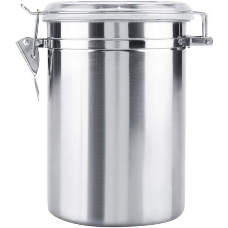 Boîte de café hermétique, stockage de récipient d\'acier inoxydable pour le stockage de cuisine Grains de café de sucre de thé(1800ml) (1/5)