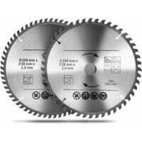 Lame de scie circulaire Lames de scie à bois 2502.83048T/60T deux Types dans une boîte jeu de lames de scie au carbureConvient aux outils de menuiserie (1/5)
