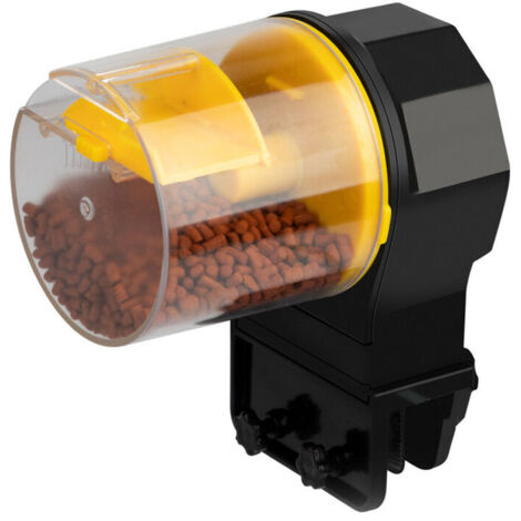 Distributeur de nourriture pour poisson -Mangeoire automatique pour poissons Aquarium Minuterie d'alimentation automatique Mangeoire étanche à l'humidité (jaune) - (1/5)