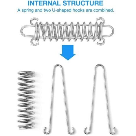 Lot De 10 Ressorts De Tension En Acier Inoxydable Pour Tente - Tendeurs De Corde Camping & Auvent
