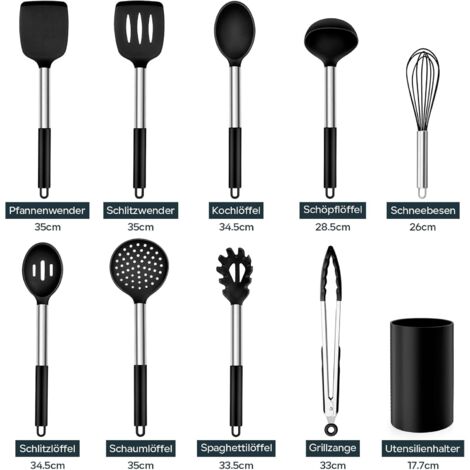 3 Pcs Cuillères Mélangeur Silicone Antiadhésives - Spatules Cuisine Résistantes Chaleur