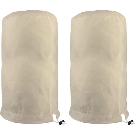 Galozzoit – Voile d'hivernage pour plantes 120×180 cm – Tissu non tissé beige – Protection antigel pour jeunes arbres et tomates – Cordon de serrage ajustable (1/5)