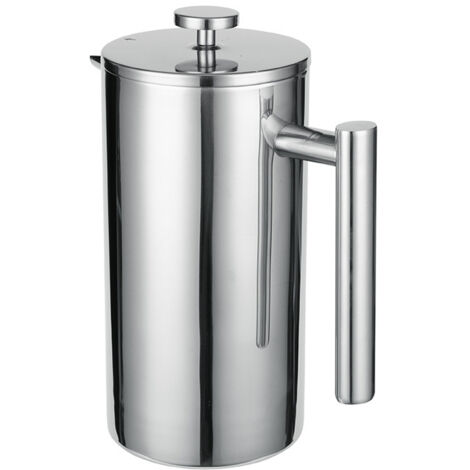 Presse française en acier inoxydable 1 litre (5 tasses) Cafetière thermos double paroi isolée Presse à café avec filtres de remplacement et instructions Presse a cafe (1/5)
