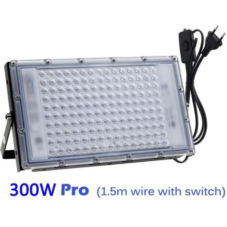 Projecteur UV LED 300W Lumière Noire IP65 Imperméable, Lampe LED Ultra-violet, Eclairage à Effet pour Aquarium, Soirée, Peinture Fluo, affiche fluorescente, Néon, Bar, Fête (1/5)