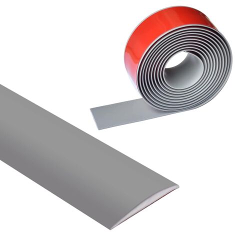 Profilé de seuil en PVC autocollant 5 cm – Bande flexible 1 m – Pour sols lisses et espaces confinés – Résistant aux rayures et à l'abrasion