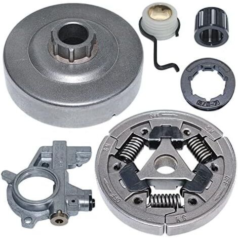 Embrayage Tambour Pignon Jante 3/8-7 Kit, Pour Stihl Ms440 044 Ms460 046 Ms361, Tambour Roulement 9512 933 2380, Couvercle Rondelle 1128 162 1001, Pignon Jante 3/8\"-7 0000 642 1223