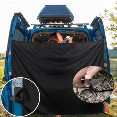 Rideau de douche réglable 230x180cm – Tissu Oxford 420D double couche – Installation rapide avec crochets magnétiques – Pour camping et extérieur