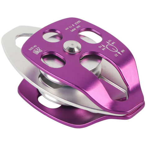Poulie d'escalade Double, Poulie Double à Balançoire Latérale en 12275 Poulie de Sauvetage à Double Poulie à Balançoire Latérale en Aluminium D'aviation Extérieure pour