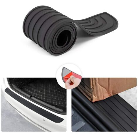 Protection Pare Choc Voiture,Protection de Seuil de Chargement en Caoutchouc, Protecteur Pare-Chocs Arrière Autocollante,Compatible avec la Plupart des Voitures (1/5)