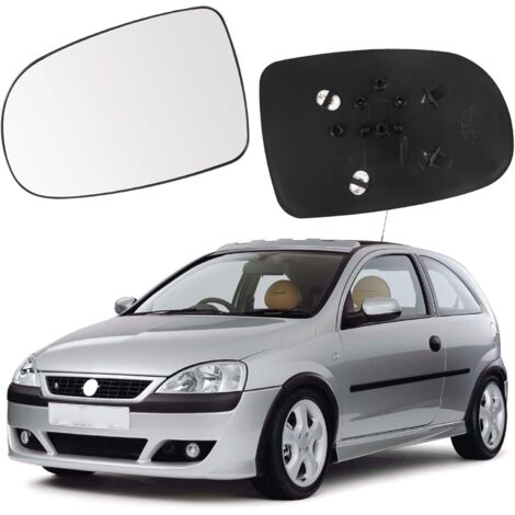 2pcs Verre de Rétroviseur Remplacement pour Opel Corsa C 2000-2006, Rétroviseur Extérieur Réglable Adapté, Verre de Recul Miroir de Verre de Recul (1/5)