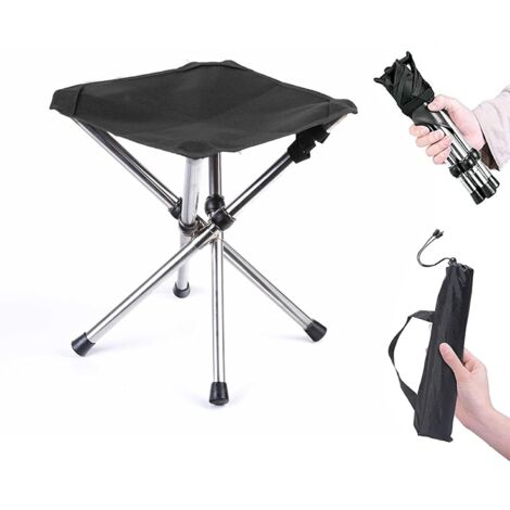 Siège de Camping Portable, Tabouret Pliable de Camping, Camping Pliant Tabourets, Mini Chaise Pliante Portable, Petite Chaise de Camping en Aluminium,pour Voyage Randonnée Pêche,BBQ (Grand)