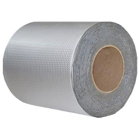 Ruban Butyle en Aluminium,Ruban Super Étanche,Caoutchouc Butyle,Ruban Adhesif Resistant a l Eau,Bande Etancheite Autocollante,Bande Etancheite Toiture,Ruban de Reparation Etanche (20cmx5m)