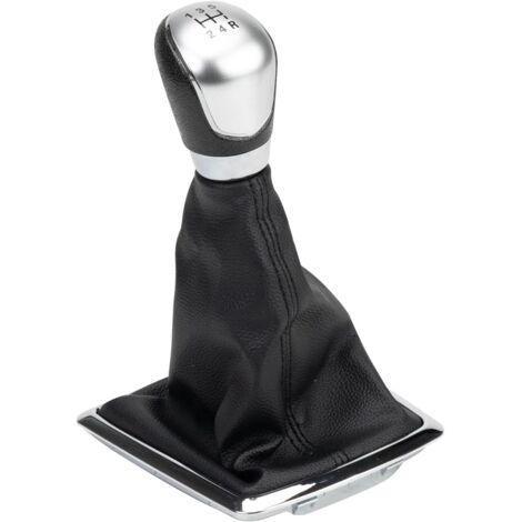 Pommeau de levier de vitesse 5 vitesses pour Ford Focus Fiesta B-Max C-Max – Soufflet chromé pour Mondeo KA Ecosport – Remplacement durable - 8M5R7H409BKB