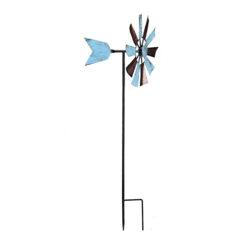 Piquet à Vent en Forme de Fleur de 29 Pouces, Piquet à Vent Arc-en-Ciel, Décoration de Jardin, Moulin à Vent en Métal, Jardinage, Cour, Moulin à Vent Extérieur, Moulin à Vent Rotatif