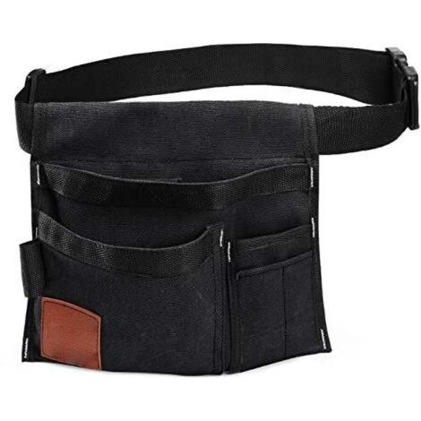 Ceinture porte-outils en toile et nylon – 6 poches – Tour de taille 25 à 48 pouces – Légère et durable pour charpentiers et jardiniers