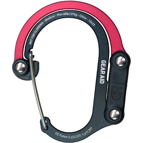 GEAR AID Mousqueton et Crochet (Moyen) pour Camping, Sac à Dos, valises et Garage (1/5)