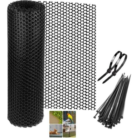Filet de poulet en plastique ABS, 40 x 500 cm, clôture hexagonale pour jardinage, filet de barrière de construction, artisanat de cadre de poulet, filet floral