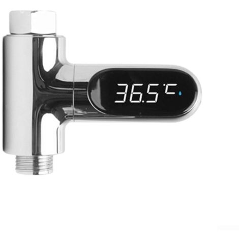 Compteur d'eau pour robinet de douche – Affichage LED température – Technologie Flow Powered – Écran rotatif 360° – Réponse rapide