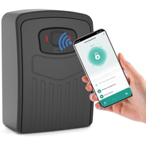 Coffre-fort à clé intelligent à empreinte digitale compatible, coffre-fort pour agents immobiliers avec accès à distance, coffre-fort à clé extérieur contrôlable par application, ouverture possible à